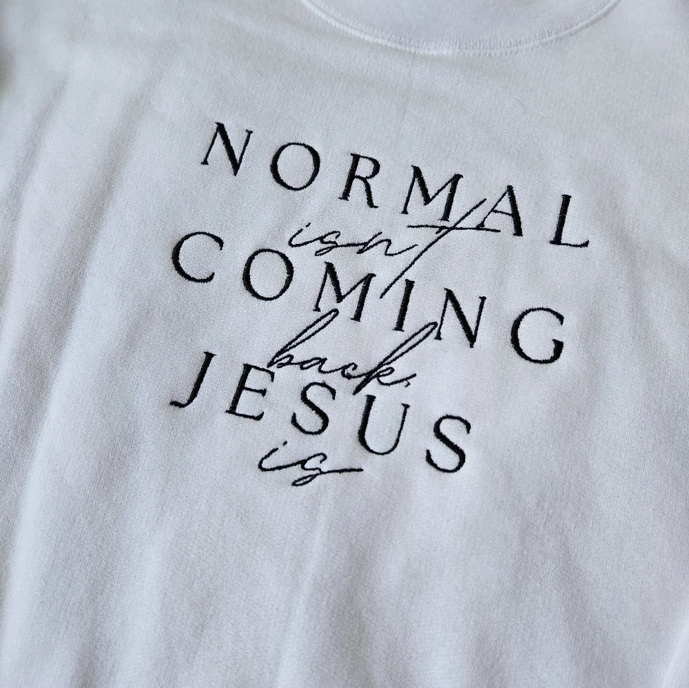 Embroidered Sweatshirt Christian Shirt - Picture 4 of 5